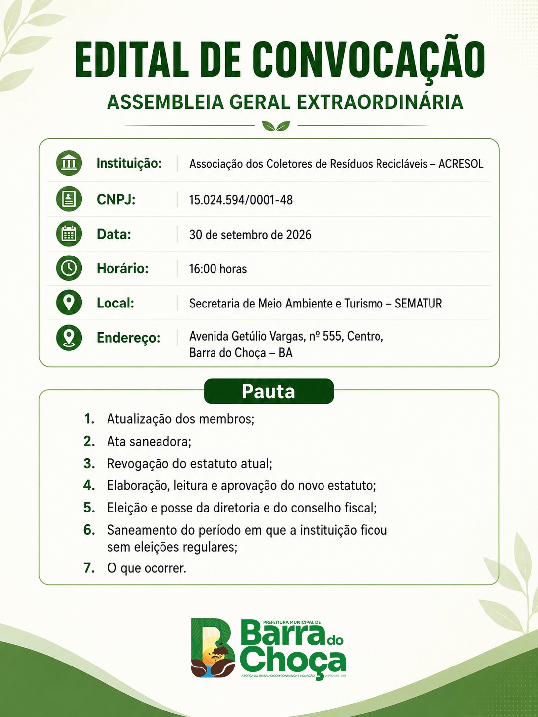 Banner informativo