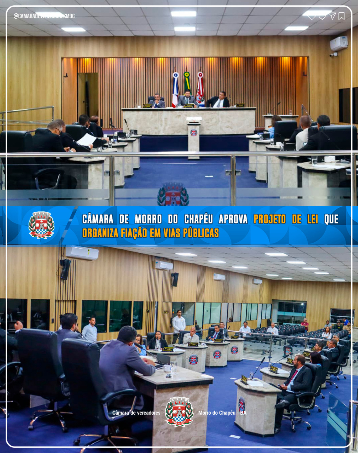 Câmara de Morro do Chapéu aprova Projeto de Lei que organiza fiação em vias públicas
