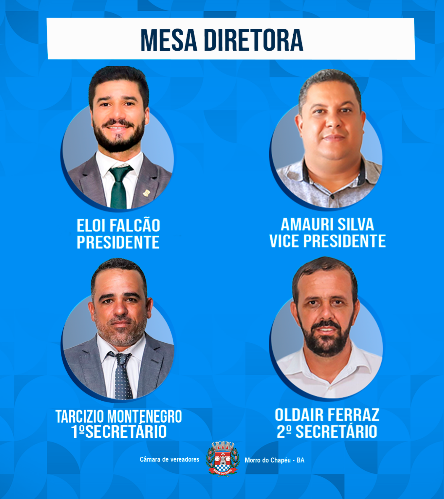 MESA DIRETORA - CÂMARA MUNICIPAL DE MORRO DO CHAPÉU 
